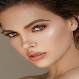 Glitter Freckles Face Tattoo, Glitter Freckles for Face, 6 pcs Silvery Sparkle Freckles, Face Glitter Makeup Patches (Silvery-style-2)