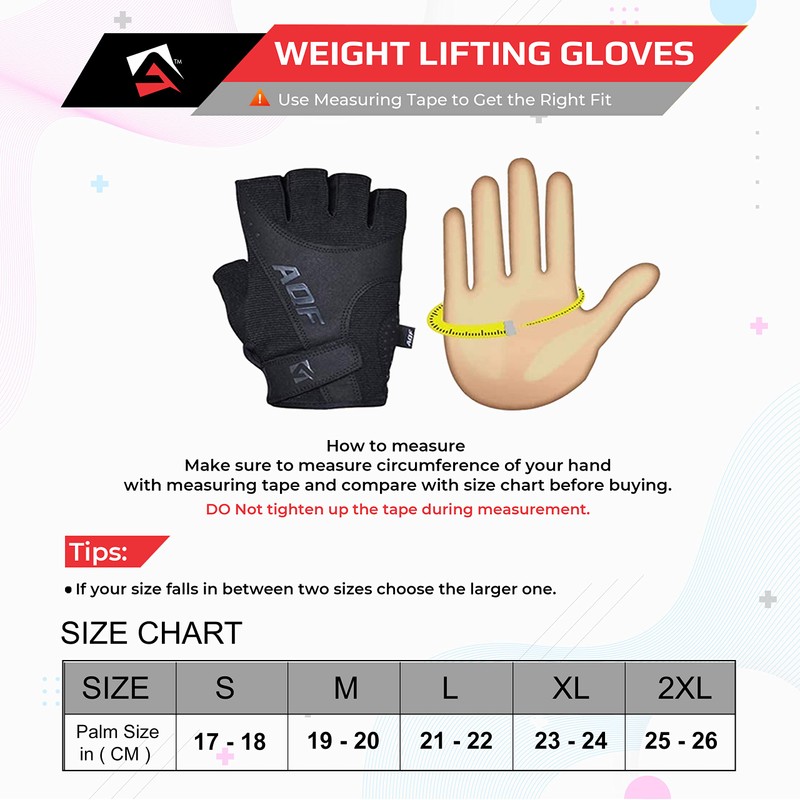AQF Weight Lifting Gloves Ultralight Breathable Gym Gloves for Workout,