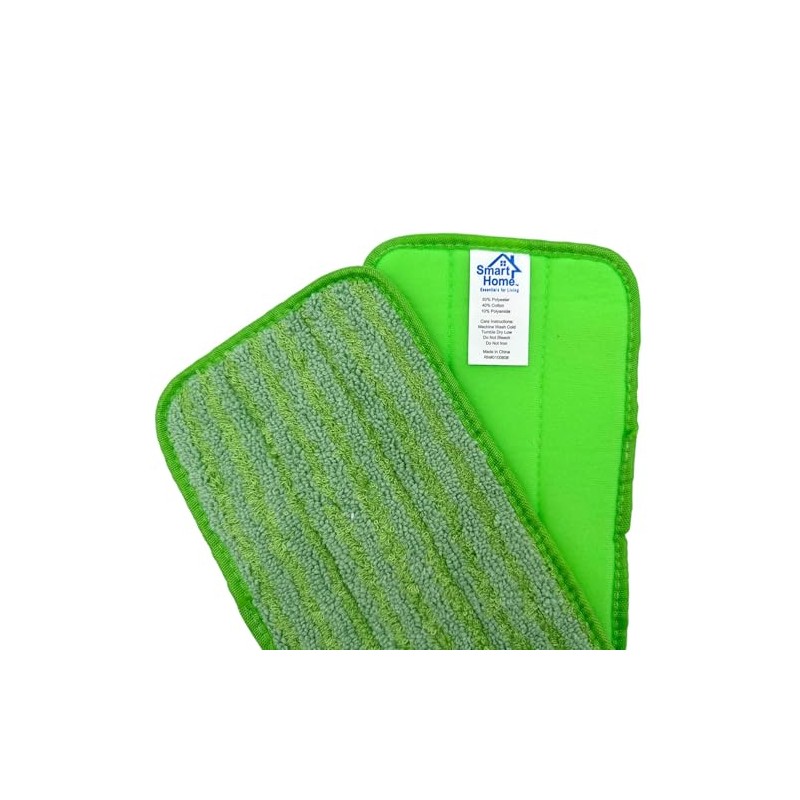 Generic Smart Home Reusable Green Microfiber Hook and Loop Mop