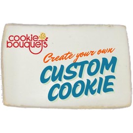 Printed Custom Photo Logo Cookies Rectangle |12 Cookies | Individually Warapped in box with bow