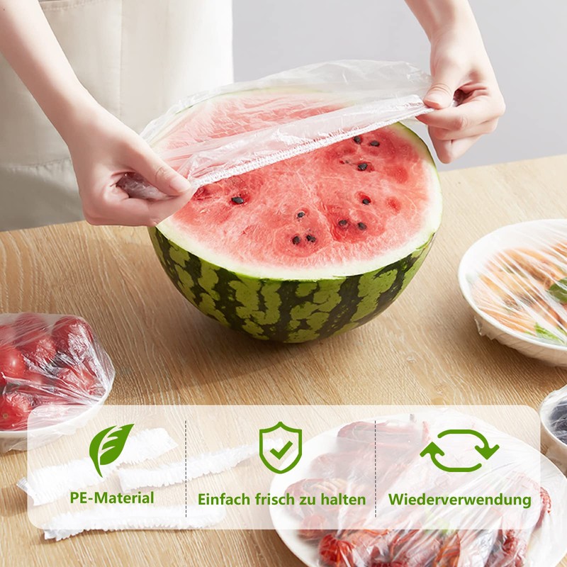 Grantop Pack of 100 Food Storage Bags, Disposable Elastic Food