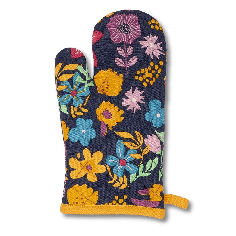 gws Heat Resistant Oven Gloves 1 Pair Flower Saffron 18