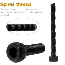 Faankiton 600 Pieces M3 Hex Socket Head Cap Button Screws Nuts and Bolts Set, 12.9 Carbon Steel Flat head Cylindrical Screws Assortment Kit, Hexagon Socket Head Cap Screws with the Hexagon Wrench