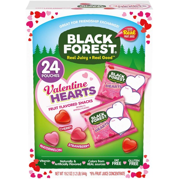 Black Forest Valentine Hearts Fruit Snacks, 19.2 Oz