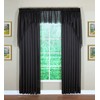 Today's Curtain Emelia Original Voile Valance 14", Black, 60" W