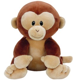 TY T32154 Monkey Baby Plüsch-Banana AFFE, 17 cm, braun