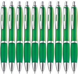 ZENSCRIBE® Ergonomic Ballpoint Pen, Pack of 50, Premium Ballpoint Pen Set, High Quality, Non-Slip Ballpoint Pen for Easy and Soft Writing, Blue Writing Ballpoint Pen Green