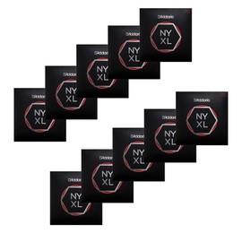 D'Addario NYXL Electric Guitar Strings Light Top/Heavy Bottom 10-52 10 Pack Bundle