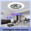 BAYSQUIRREL Alexa WiFi Low Profile Ceiling Fan with Light Flush