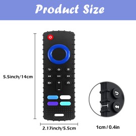 ERSIHUA Baby Teething Toys-TV Remote Control Shape Silicone Infants Teething Toys for Babies 0-18 Months,BPA-Free (N-Purple)