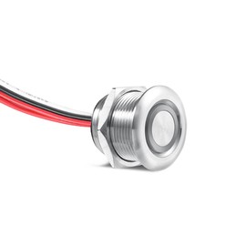 Obeaming 12V LED Light Dimmer, Stainless 12 Volt PWM Dimmer Switch 6A for Boat Campervan Caravan Car Lighting, Push Switch for DC 12V dimmable LED Lamp Strip Light, Recessed Mount Hole 19mm