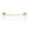 Bathroom Wall Shelf Space Aluminum and Acrylic Rustproof Punch Free