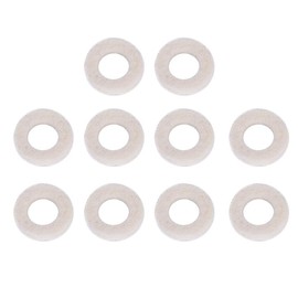 Dilwe Trumpet Valve Felt Washers Cushion Pad Brass Trumpet Musical Instrument Accessories (White) Pack of 10