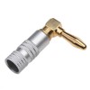 WANGCL 4 Pack 90 Degree Gold Plated Banana Cable Plugs,
