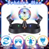 Rossesay Rotating Disco Ball with Movable Strobe Lights LED Revolving