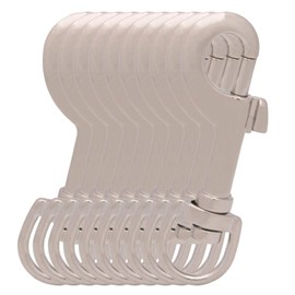 BIKICOCO 3/5'' Swivel Bolt Snap Hook Lobster Claw Clasp Trigger Spring Loaded Clip, D-Ring Ended, Silver - Pack of 10