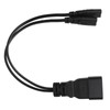 Dual IEC320 C7 to C20 Cord Universal Y Power Splitter