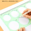 FsGrg Circle Ruler Template Ruler Drafting Tools Durable Accurate Easy