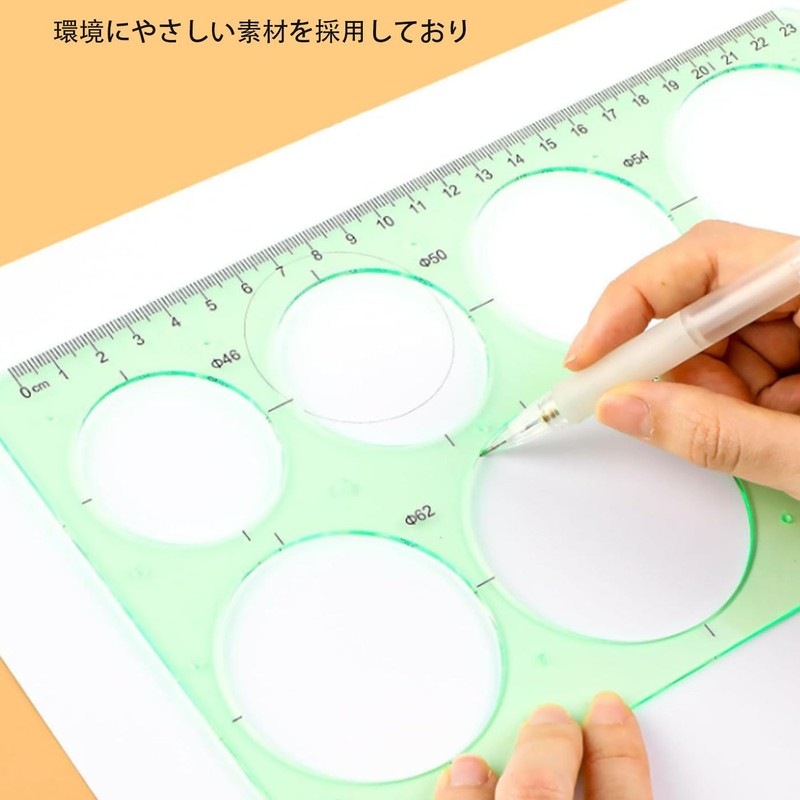 FsGrg Circle Ruler Template Ruler Drafting Tools Durable Accurate Easy