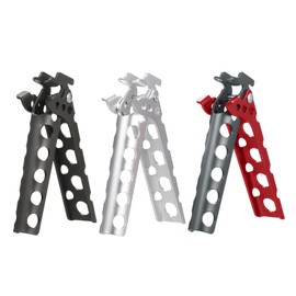 HXBER Aluminum Pot Lifter Camping Pot Pan Grip Handle Outdoor Cooking Pot Holder, Red