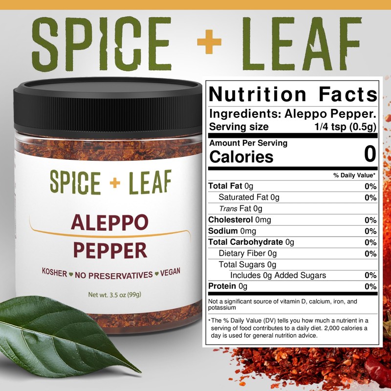 Premium Aleppo Pepper by SPICE + LEAF - Vegan Kosher