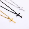 Fiusem Cross Necklace for Men, Stainless Steel Mens Cross Necklaces