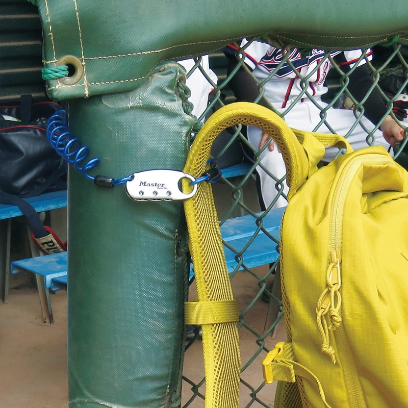 Master Lock 1559JADGRN Wire Lock, Dial, Password Setting, Coil, Carabiner