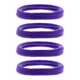 Zac's Alter Ego Set of 4 Very Large Purple Jersey Endless Hair Elastics/Ponios