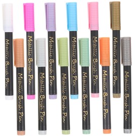 Operitacx 12pcs Colorful Signing Markers Graffiti Mark Pens Soft Tip Marker Pens Eraser for Coloring Art Projects and Note-taking