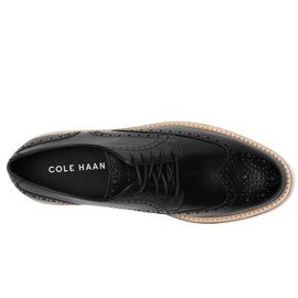 Cole Haan Men's Morse Grand Wingtip Oxford, Black/Black/Gray Pinstripe, 10