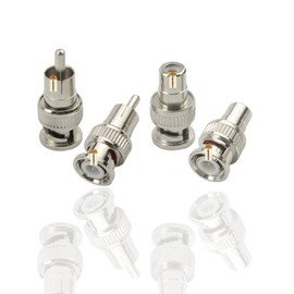 Lsgoodcare 12Pcs BNC RCA Connector Kit, Surveillance Video BNC Male to RCA Male Female Straight Coax Cable Connector Adapter for CCTV Camera ﻿ ﻿