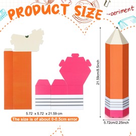 Reallnaive 30 Pcs Back to School Pencil Candy Boxes First Day of School Gift Boxes for Thanks Teacher Back to School Party Decorations Bulk for Preschool Kindergarten Students Classroom Decoration