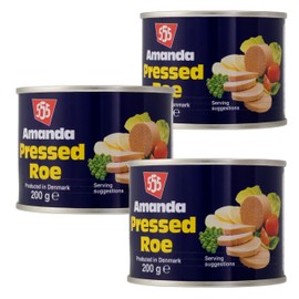 Amanda Amanda 555: Tinned Cod Roe | The Original Cod Roe | High in Protein Omega 3 Vitamin D & B12 | MSC Certified, Sustainable, and Delicious | Perfect for Home or Fish & Chip Shops (3 x 200g)