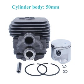 Atunee 50mm Cylinder Piston Kit for Stihl TS410 TS420 TS 410 TS 420 Cut-Off Saw with Decompression Valve Gasket Fuel Filter Replace 4238 020 1202