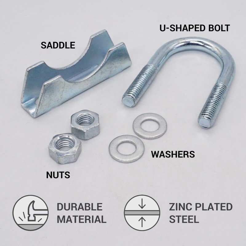 SKIR'CO (Pack of 4) Pipe Clamps for 28mm Diameter Pipe