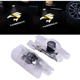 Harrier Car Curtain Lamp Logo, Set of 2, Includes Tools, Door Welcome Light, Curtain Light, LED Logo Projection, 30 Series 60 Series Toyota, Harrier Courtesi, Car Door Lamp, Replacement Type Parts for