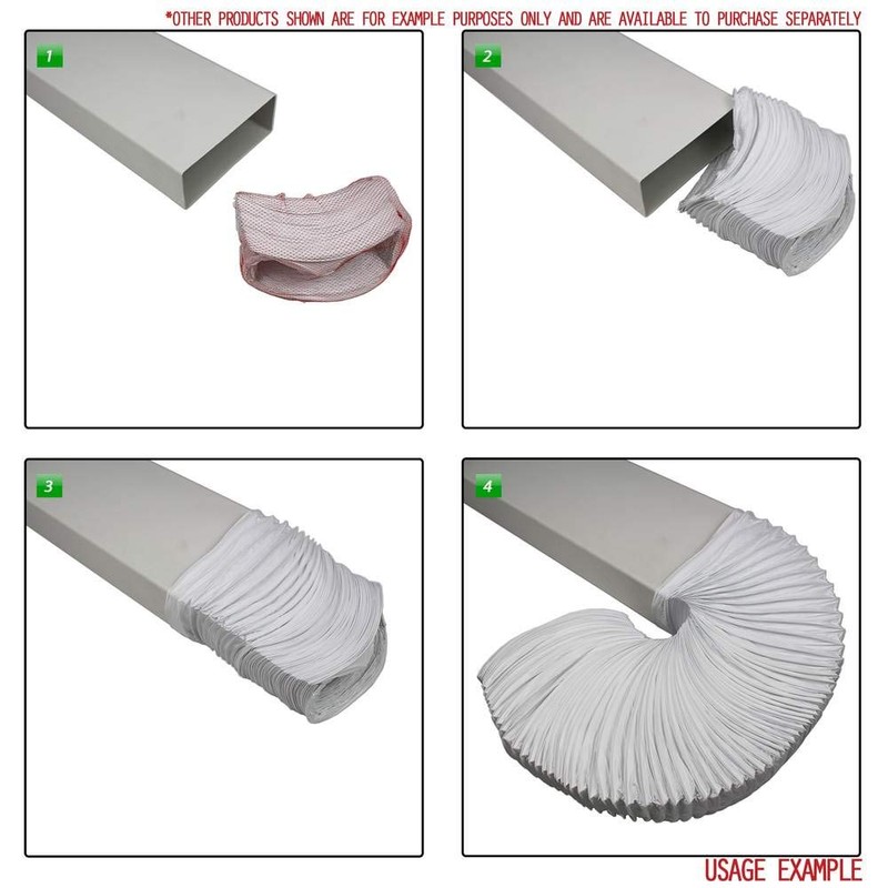 Kair PVC Rectangular Flexible Hose 220mm x 90mm - 3