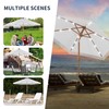 GDY 7.5ft Tassel Patio Umbrella and Matching Base, Outdoor Table