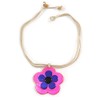 Avalaya Shell Flower Pendant with Cream Faux Suede Cords in