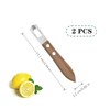 2Pcs Channel Knife Lemon Zester Tool Stainless Steel Citrus Peeler