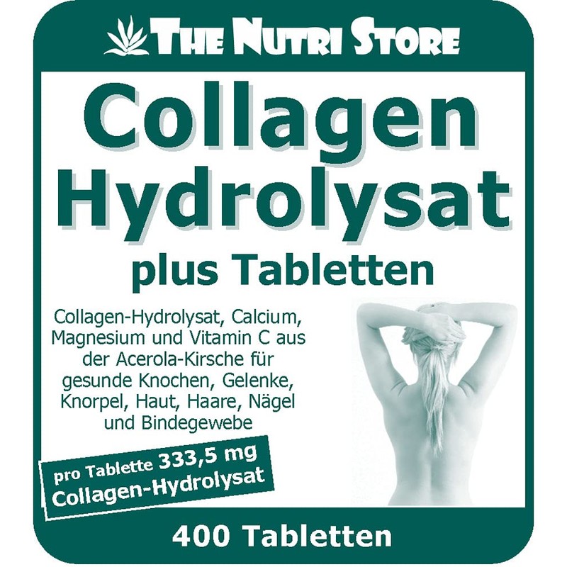 Collagen Hydrolysate Plus Tablets 400 Pieces with Calcium, Magnesium and