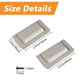 MOROBOR 4PCS Flush Ring Hidden Pull Handles, Zinc Alloy Cabinet Drawer Handle, Invisible Door Knob for Cupboard Drawer Wardrobe with Screws