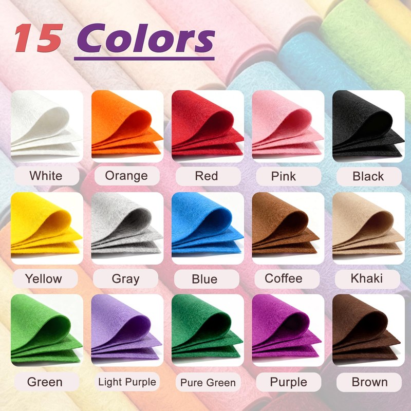 Grey Stiff Felt Sheet 36'' X 36'', 1mm Large Felt
