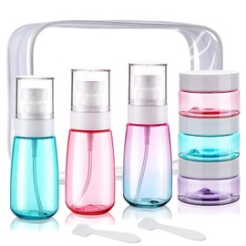 Cosywell Travel Kit Travel Bottles for Toiletries 6 Pack TSA Approved Leak Proof Travel Size Toiletries Refillable Travel Containers for Cream Lotion Rose Water Travel Essential Toiletries