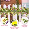 Hotop 6 ft Artificial Wildflower Garland, Daisy and Lavender Faux