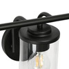 GEPOW Black Bathroom Light Fixtures, 3 Light Farmhouse Modern Vanity