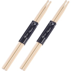 OIETON 2 Pairs Drum sticks 7A Classic Maple Wood Drumsticks Wood Tip Drumstick for Adults Kids and Beginners