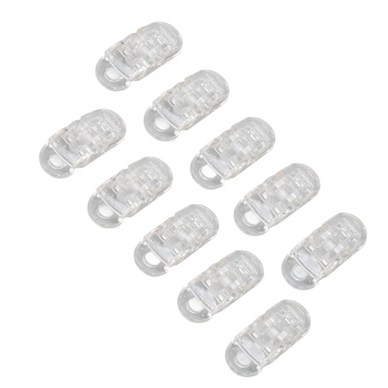 20pcs Hearing Aid Lanyard Clip ABS Portable Transparent Clip Accessory