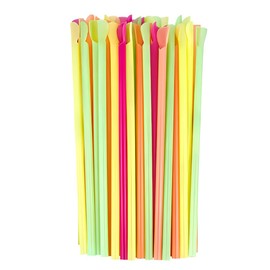 Vibrant Multicolor Neon Plastic Straws - 10" (50 Pack) - Eye-Catching, Flexible & Durable Drinking Straws for Parties, Events & Everyday Use