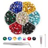 3500pcs Rhinestones Bedazzling Kit, 7 Colours 7 Sizes Mixed Flatback